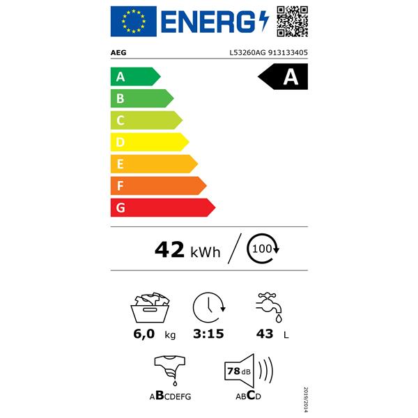 Lave-linge top AEG L53260AG – 6 kg – Sans écran digital – Simple d’utilisation GARANTIE 5 ANS