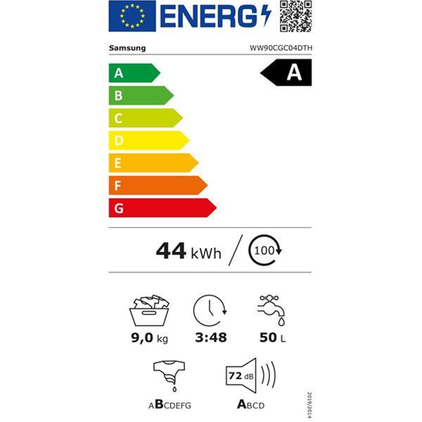 SAMSUNG WW90CGC04DTH – Lave-linge 9 kg – 1400 tr/min – Classe A